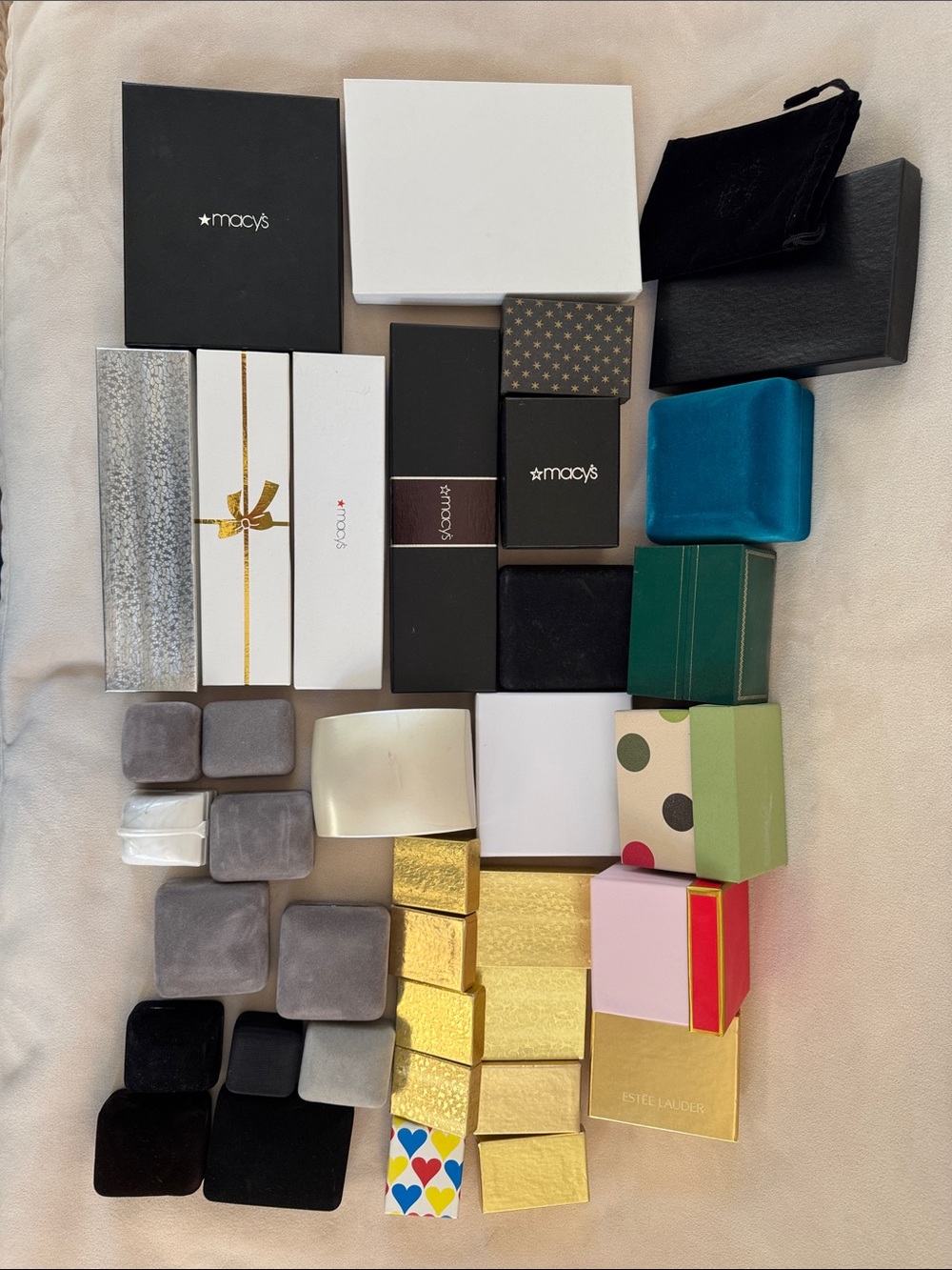 37 Assorted Jewelry Gift Boxes - Mixed Colors